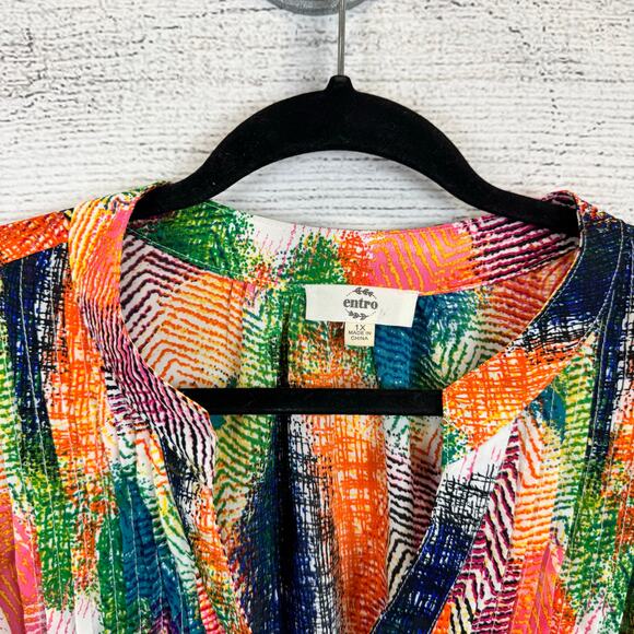 💖Entro Multicolor Abstract Blouse - Picture 4 of 8